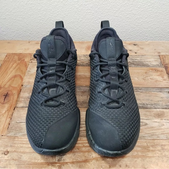Nike LeBron 14 Low Men's Size 12 Triple Black 2017 878636-002 - Picture 3 of 8